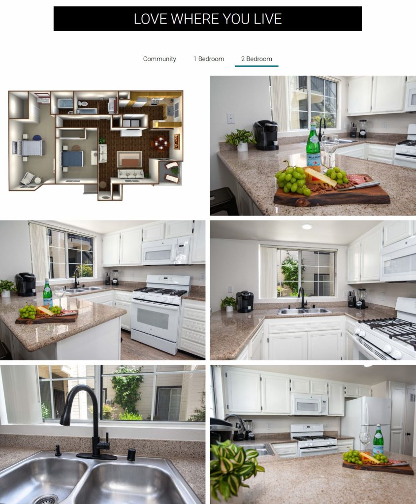 Here's a fully staged sample of our photography in another website gallery. Notice how the cheese, grapes and sparkling water bring out the best in the granite counters.