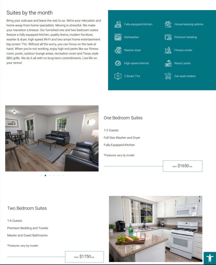 Advanced website icons and functionality for Whispering Meadows Apartments in Bakersfield California